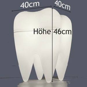Großer 3D Leuchtzahn, Zahntisch XL